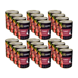 SAVORY KARMA MOKRA Z INDYKIEM DLA WYBREDNYCH PSÓW WSZYSTKICH RAS 24x400 G