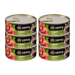 SAVORY PASZTET Z INDYKA DLA KOCIĄT 6x100G
