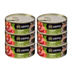 SAVORY PASZTET Z INDYKA DLA KOCIĄT 6x100G