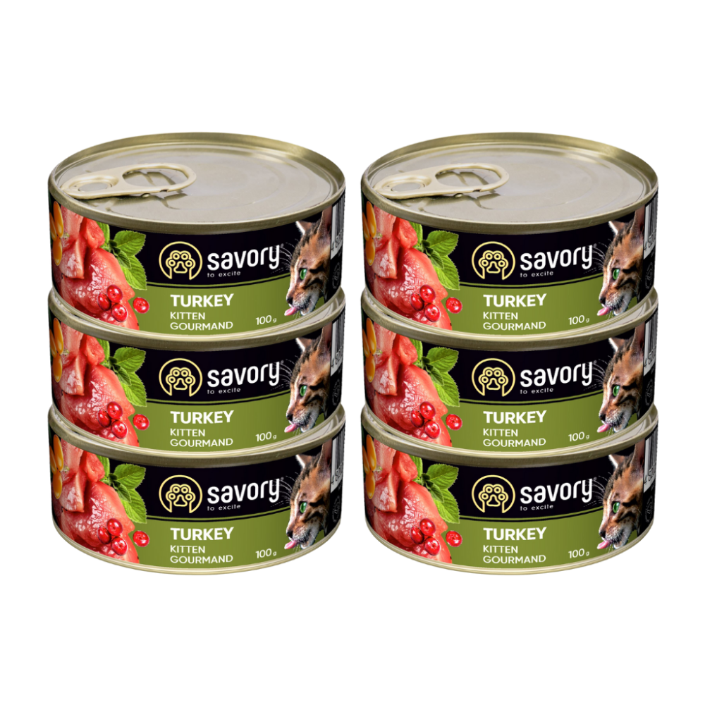 SAVORY PASZTET Z INDYKA DLA KOCIĄT 6x100G SAVORY PASZTET Z INDYKA DLA KOCIĄT 6x100G