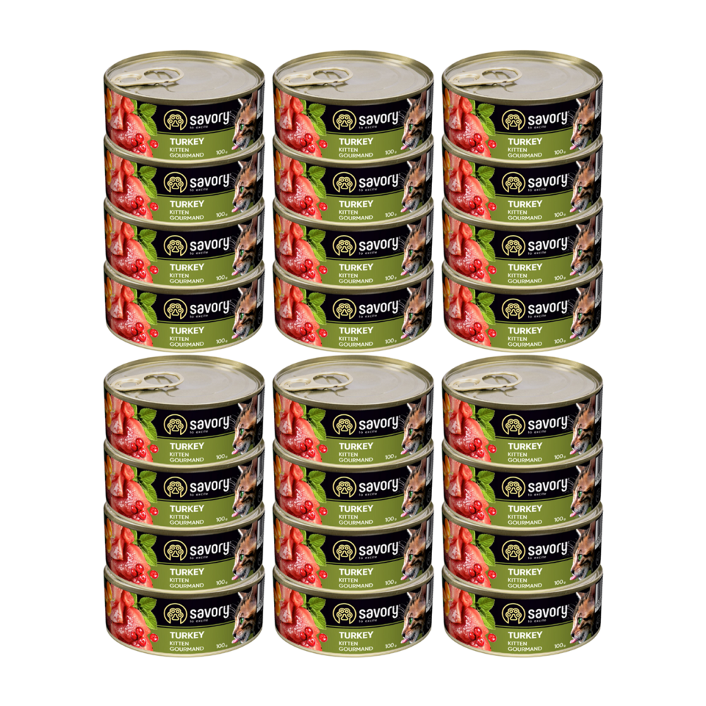 SAVORY PASZTET Z INDYKA DLA KOCIĄT 24x100G SAVORY PASZTET Z INDYKA DLA KOCIĄT 24x100G