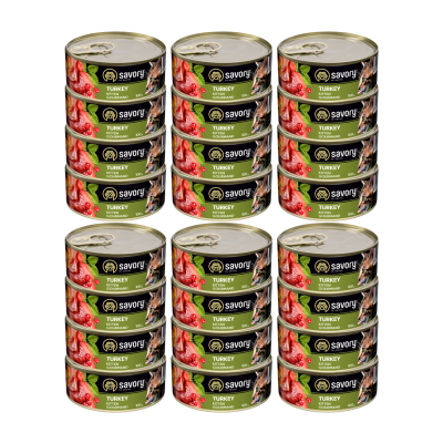 SAVORY PASZTET Z INDYKA DLA KOCIĄT 24x100G
