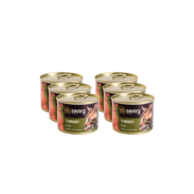 SAVORY PASZTET Z INDYKA DLA KOCIĄT 6x200 G
