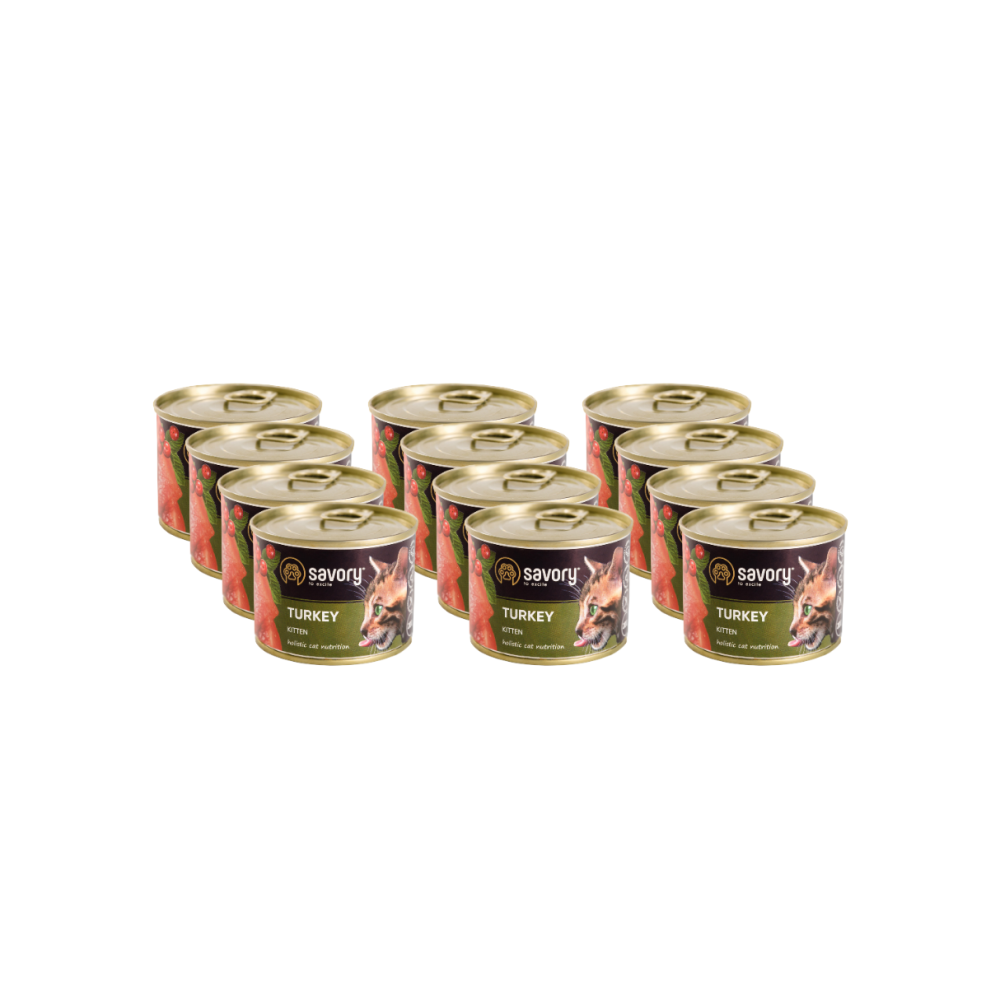 SAVORY PASZTET Z INDYKA DLA KOCIĄT 12x200 G SAVORY PASZTET Z INDYKA DLA KOCIĄT 12x200 G