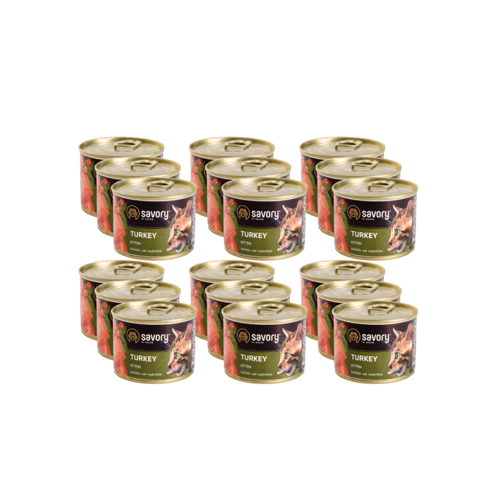 SAVORY PASZTET Z INDYKA DLA KOCIĄT 18x200 G SAVORY PASZTET Z INDYKA DLA KOCIĄT 18x200 G