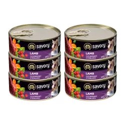 SAVORY PASZTET Z JAGNIĘCINĄ DLA KOTÓW STERYLIZOWANYCH 6x100 G