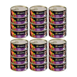 SAVORY PASZTET Z JAGNIĘCINĄ DLA KOTÓW STERYLIZOWANYCH 24x100 G