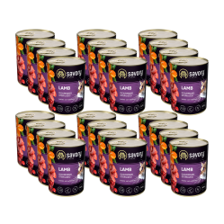 SAVORY PASZTET Z JAGNIĘCINĄ DLA KOTÓW WYSTERYLIZOWANYCH 24x400 G