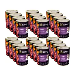 SAVORY PASZTET Z JAGNIĘCINĄ DLA KOTÓW WYSTERYLIZOWANYCH 24x400 G