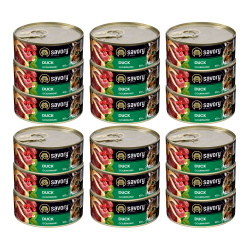 SAVORY PASZTET Z KACZKĄ DLA WYBREDNYCH KOTÓW 18x100G
