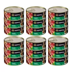 SAVORY PASZTET Z KACZKĄ DLA WYBREDNYCH KOTÓW 18x100G
