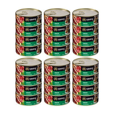 SAVORY PASZTET Z KACZKĄ DLA WYBREDNYCH KOTÓW 24x100G