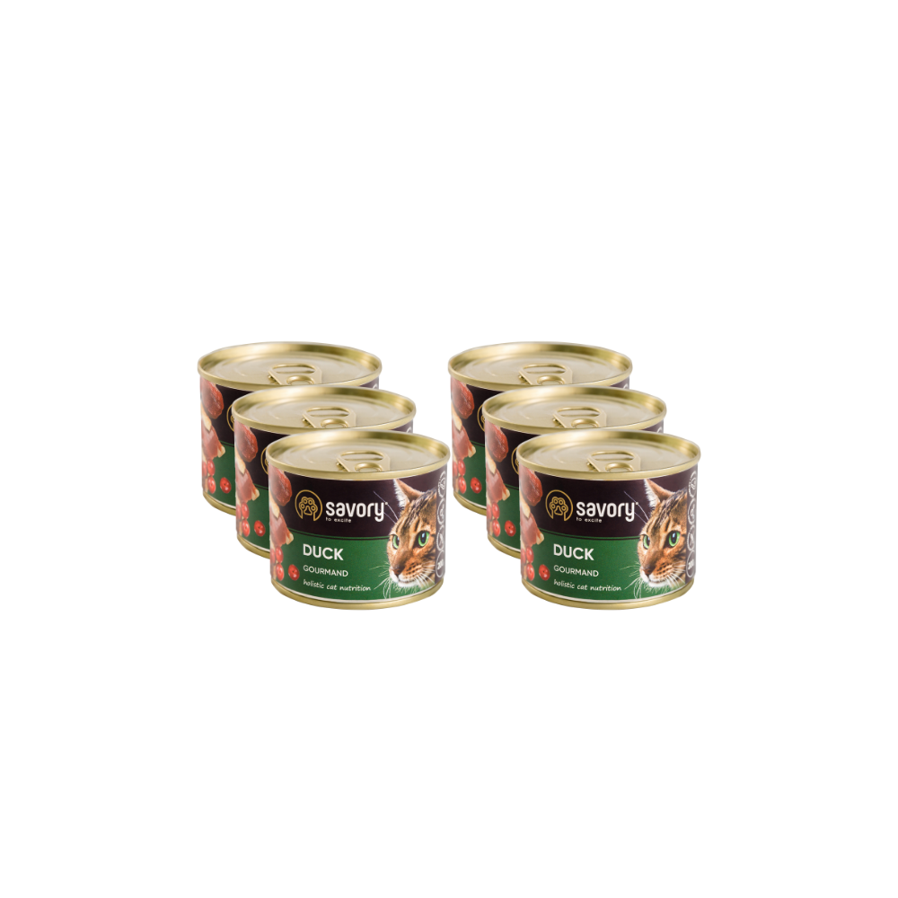 SAVORY PASZTET Z KACZKĄ DLA WYBREDNYCH KOTÓW 6x200 G SAVORY PASZTET Z KACZKĄ DLA WYBREDNYCH KOTÓW 6x200 G
