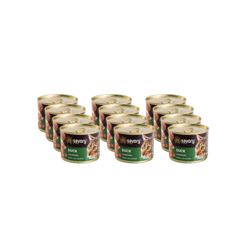 SAVORY PASZTET Z KACZKĄ DLA WYBREDNYCH KOTÓW 12x200 G SAVORY PASZTET Z KACZKĄ DLA WYBREDNYCH KOTÓW 12x200 G