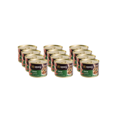 SAVORY PASZTET Z KACZKĄ DLA WYBREDNYCH KOTÓW 12x200 G
