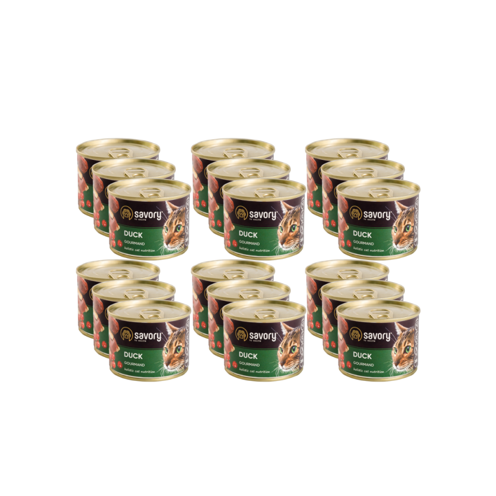 SAVORY PASZTET Z KACZKĄ DLA WYBREDNYCH KOTÓW 18x200 G SAVORY PASZTET Z KACZKĄ DLA WYBREDNYCH KOTÓW 18x200 G