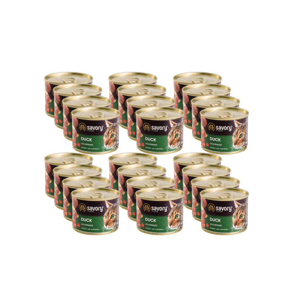 SAVORY PASZTET Z KACZKĄ DLA WYBREDNYCH KOTÓW 24x200 G SAVORY PASZTET Z KACZKĄ DLA WYBREDNYCH KOTÓW 24x200 G