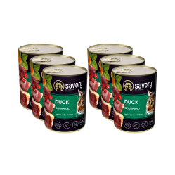 SAVORY PASZTET Z KACZKĄ DLA WYBREDNYCH KOTÓW 6x400 G