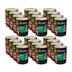 SAVORY PASZTET Z KACZKĄ DLA WYBREDNYCH KOTÓW 24x400 G