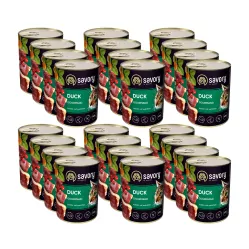 SAVORY PASZTET Z KACZKĄ DLA WYBREDNYCH KOTÓW 24x400 G