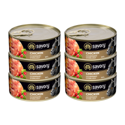 SAVORY PASZTET Z KURCZAKIEM DLA KOTÓW STERYLIZOWANYCH 6x100G