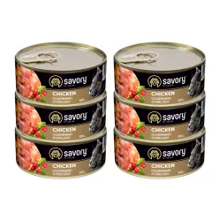 SAVORY PASZTET Z KURCZAKIEM DLA KOTÓW STERYLIZOWANYCH 6x100G