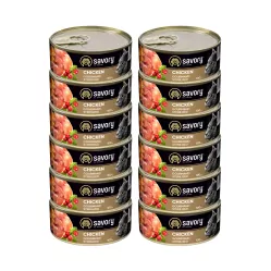SAVORY PASZTET Z KURCZAKIEM DLA KOTÓW STERYLIZOWANYCH 12x100G
