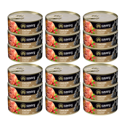SAVORY PASZTET Z KURCZAKIEM DLA KOTÓW STERYLIZOWANYCH 18x100G