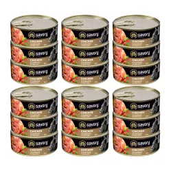 SAVORY PASZTET Z KURCZAKIEM DLA KOTÓW STERYLIZOWANYCH 18x100G