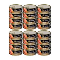 SAVORY PASZTET Z KURCZAKIEM DLA KOTÓW STERYLIZOWANYCH 24x100G