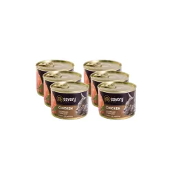 SAVORY PASZTET Z KURCZAKIEM DLA KOTÓW STERYLIZOWANYCH 6x200 G