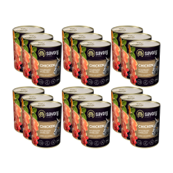 SAVORY PASZTET Z KURCZAKIEM DLA KOTÓW STERYLIZOWANYCH 18x400 G
