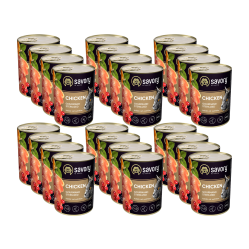 SAVORY PASZTET Z KURCZAKIEM DLA KOTÓW STERYLIZOWANYCH 24x400 G