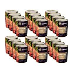 SAVORY PASZTET Z KURCZAKIEM DLA KOTÓW STERYLIZOWANYCH 24x400 G