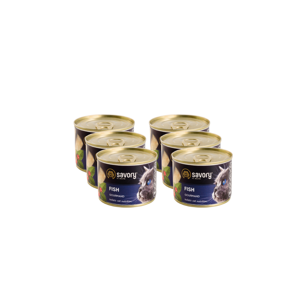 SAVORY PASZTET Z RYBĄ DLA WYBREDNYCH KOTÓW 6x200 G SAVORY PASZTET Z RYBĄ DLA WYBREDNYCH KOTÓW 6x200 G
