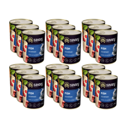SAVORY PASZTET Z RYBĄ DLA WYBREDNYCH KOTÓW 18x400 G