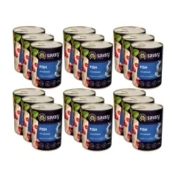 SAVORY PASZTET Z RYBĄ DLA WYBREDNYCH KOTÓW 18x400 G