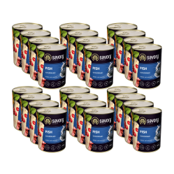 SAVORY PASZTET Z RYBĄ DLA WYBREDNYCH KOTÓW 24x400 G