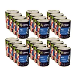 SAVORY PASZTET Z RYBĄ DLA WYBREDNYCH KOTÓW 24x400 G