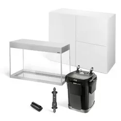 AQUAEL ZESTAW AKWARIOWY GLOSSY ST 100 D&N BIAŁY Z SZAFKĄ PREMIUM I WYPOSAŻENIEM