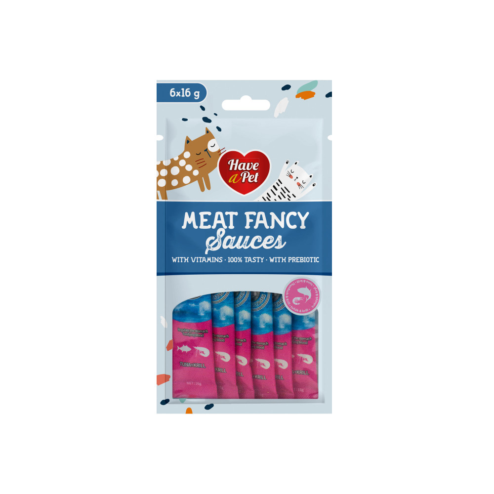 HAVE A PET FANCY SOSY KOT TUŃCZYK I KRYL 6X16G HAVE A PET FANCY SOSY KOT TUŃCZYK I KRYL 6X16G
