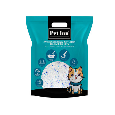 PET INN ŻWIREK SILIKON COMPACT ZBRYLAJĄCY 3,8L
