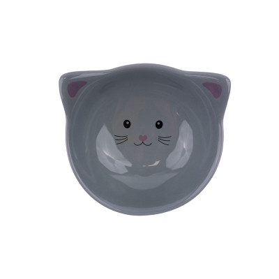 HAVE A PET MISKA WYSOKA CERAMICZNA DLA KOTA SZARA