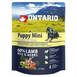 ONTARIO PUPPY MINI LAMB & RICE DLA SZCZENIĄT 750G.