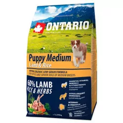 ONTARIO PUPPY MEDIUM LAMB & RICE 2.25KG
