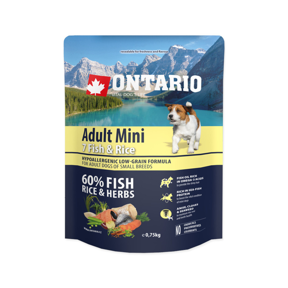 ONTARIO ADULT MINI FISH & RICE 2.25KG. ONTARIO ADULT MINI FISH & RICE 2.25KG.