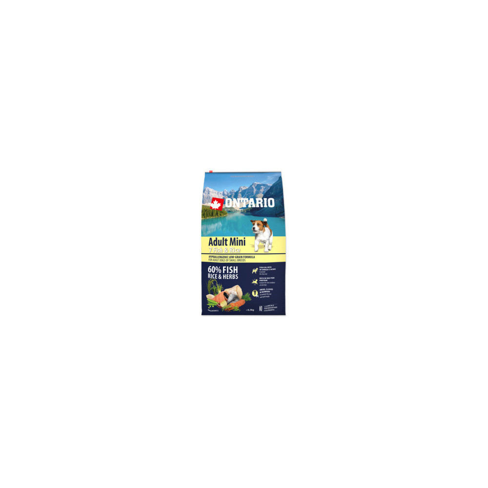 ONTARIO ADULT MINI FISH & RICE 6.5KG ONTARIO ADULT MINI FISH & RICE 6.5KG