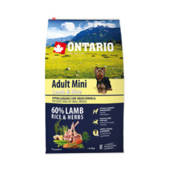 ONTARIO ADULT MINI LAMB & RICE 6.5KG.