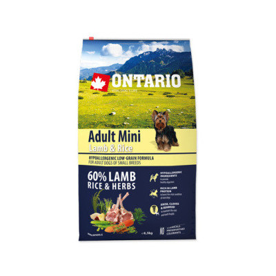 ONTARIO ADULT MINI LAMB & RICE 6.5KG.