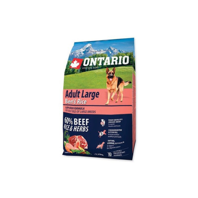 ONTARIO ADULT LARGE BEEF & RICE 2.25KG.